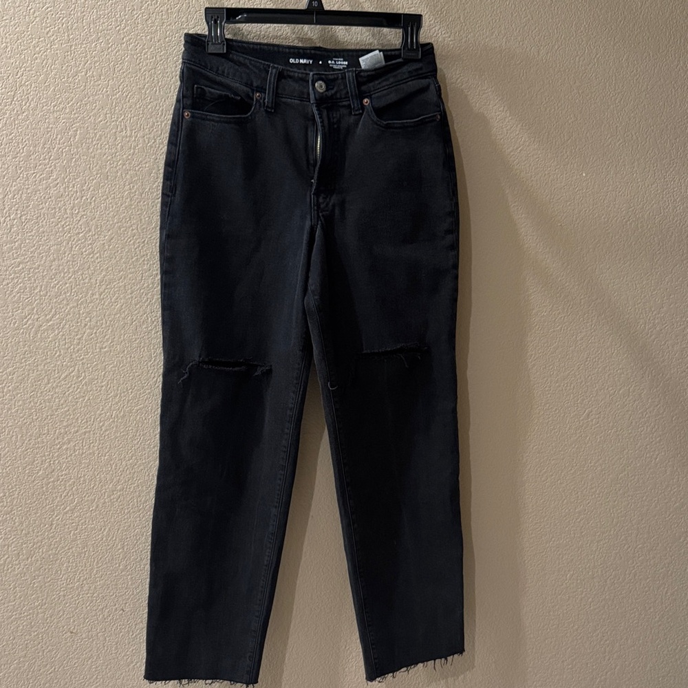Old Navy Charcoal High-Rise Jeans OG Loose